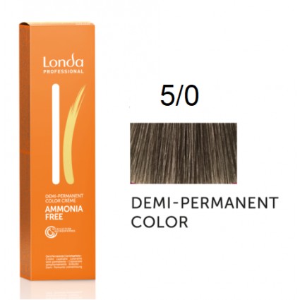 Крем-фарба Londa Professional без аміаку 5/0 Світло-коричневий 60 мл. Крем-фарба Londa Professional без аміаку 5/0 Світло-коричневий 60 мл.