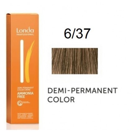 Крем-фарба Londa Professional без аміаку 6/37 Темний блондин золотисто-коричневий 60 мл.