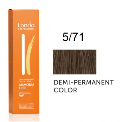 Крем-фарба Londa Professional без аміаку 5/71 Світло-коричневий коричнево-попелястий 60 мл. Крем-фарба Londa Professional без аміаку 5/71 Світло-коричневий коричнево-попелястий 60 мл.