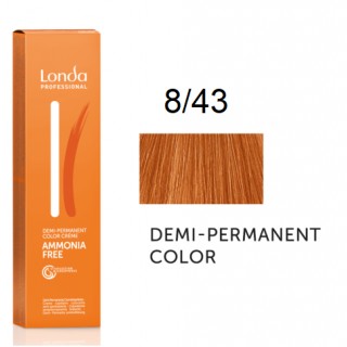 Крем-фарба Londa Professional без аміаку 8/43 Світлий блонд мідно-золотистий 60 мл.