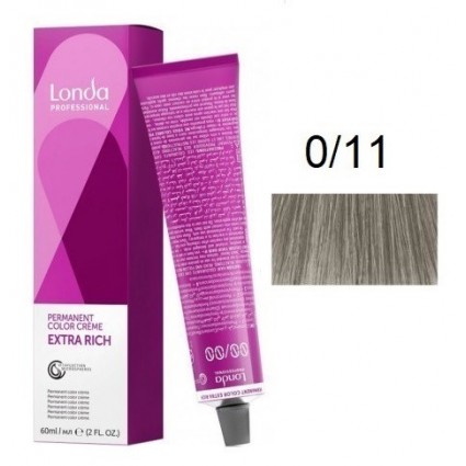 Крем-фарба для волосся Londacolor 0/11 Інтенсивний попелястий 60 мл