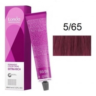 Крем-фарба для волосся Londacolor 5/65 Світлий шатен фіолетово-червоний 60 мл.