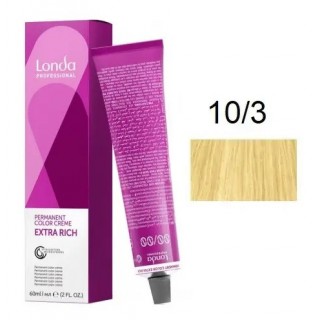 Крем-фарба для волосся Londacolor 10/3 Дуже яскравий золотистий блондин 60 мл