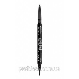NYX Подводка двойная для глаз Two timer (Black) 0,15*1,2 мл