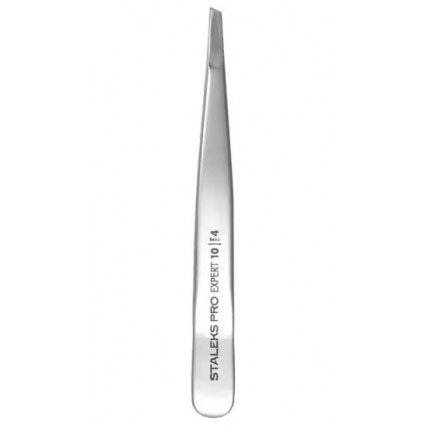Пінцет для брів Staleks Pro Expert 10 Type 4 вузькі скошені крайки TE-10/4