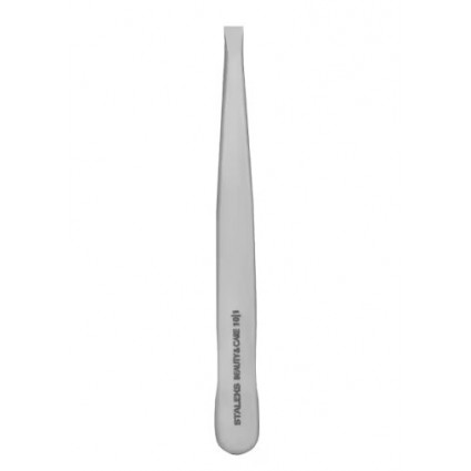 Пінцет для брів Staleks Pro BEAUTY&CARE 10 Type 1 широкі прямі кромки ТBC-10/1