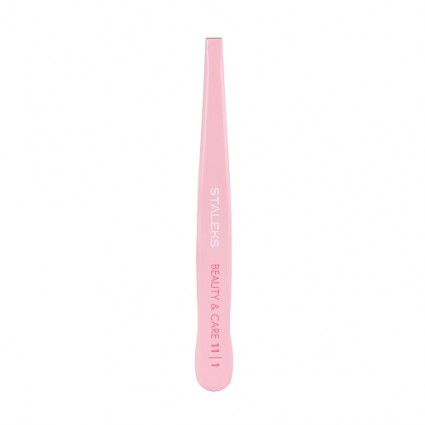 Пінцет для брів Staleks BEAUTY&CARE 11 Type 1 широкі прямі крайки TBC-11/1