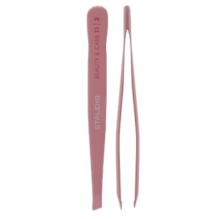 Пінцет для брів Staleks BEAUTY&CARE 11 Type 3 широкі скошені крайки ТBC-11/3