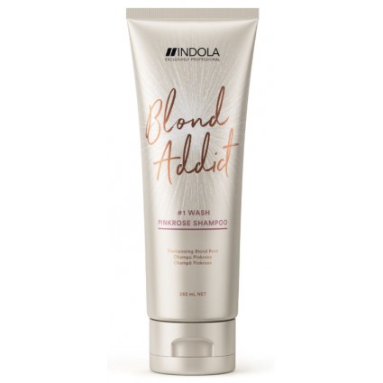 Відтіночний шампунь для світлого волосся з рожевим пігментом Indola Blond Addict Pinkrose Shampoo 250мл