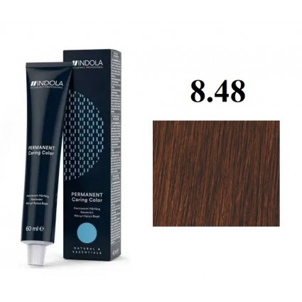 Стійка перманентна крем-фарба indola 8.48 Світло-русявий мідний шоколадний 60 мл Стійка перманентна крем-фарба indola 8.48 Світло-русявий мідний шоколадний 60 мл