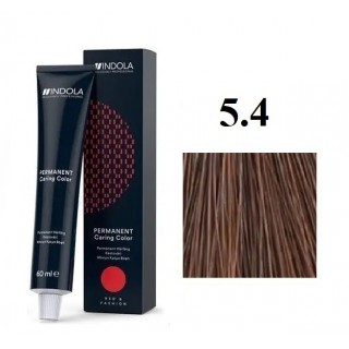 Стійка перманентна крем-фарба indola 5.4 Світло-коричневий мідний 60 мл