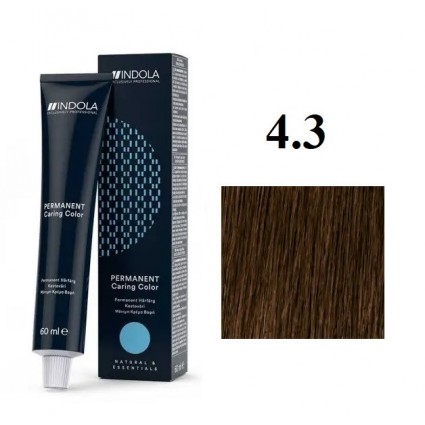Стійка перманентна крем-фарба indola 4.3 Середньо-коричневий золотистий 60 мл