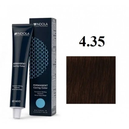 Стійка перманентна крем-фарба indola 4.35 Середньо-коричневий золотистий червоне дерево 60 мл