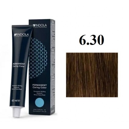Стійка перманентна крем-фарба indola 6.30 (6.3+) Темний русий злотистий натуральний 60 мл
