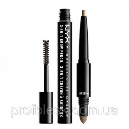 NYX Тушь+каран+тени д/бровей 3 в 1 (Taupe) 0,2г+0,32г+1,9мл