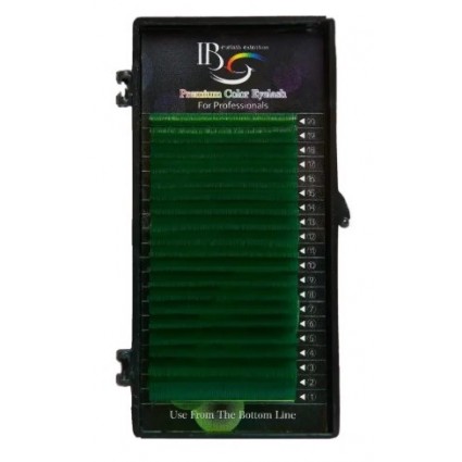 Вії зелений планшет I-Beauty С-0,15-12 мм