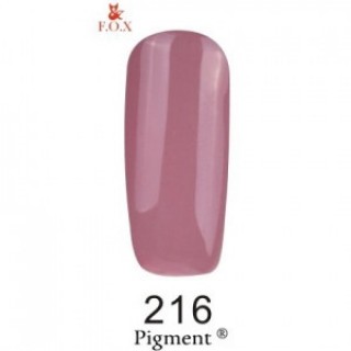 Гель-лак F.O.X Gel Polish Gold Pigment 216 рожево-кавовий 6 мл
