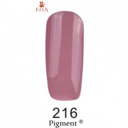 Гель-лак F.O.X Gel Polish Gold Pigment 216 рожево-кавовий 6 мл