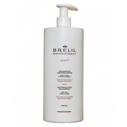 Шампунь для неслухняного волосся Brelil Professional Bio Treatment Soft Shampoo 1000 мл