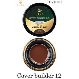 Моделювальний гель F.O.X Cover camouflage builder gel 12 коричневий 15 мл