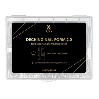 Верхні форми  для моделювання нігтів F.O.X Decking Nail form 2.0 Балерина 120 шт.