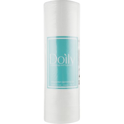 Рушник одноразовий в рулоні Doily 50*80 100 шт гладкі Рушник одноразовий в рулоні Doily 50*80 100 шт гладкі