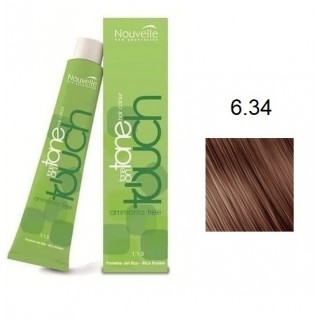 Крем-фарба для волосся Nouvelle Touch 6.34 Темно-карамельний 60 мл