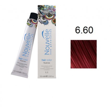 Фарба для волосся Nouvelle Hair Color 6.60 глибокий темно-червоний русявий 100 мл Фарба для волосся Nouvelle Hair Color 6.60 глибокий темно-червоний русявий 100 мл