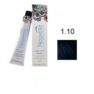 Фарба для волосся Nouvelle Hair Color 1.10 синяво-чорний 100 мл