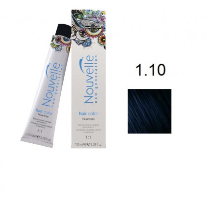 Фарба для волосся Nouvelle Hair Color 1.10 синяво-чорний 100 мл Фарба для волосся Nouvelle Hair Color 1.10 синяво-чорний 100 мл