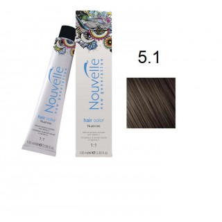 Фарба для волосся Nouvelle Hair Color 5.1 світле попелясто-коричневий 100 мл