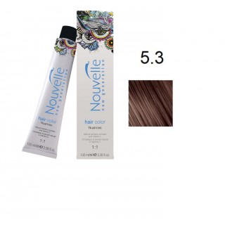 Фарба для волосся Nouvelle Hair Color 5.3 світло-золотистий, коричневий 100 мл
