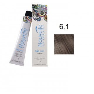Фарба для волосся Nouvelle Hair Color 6.1 темно-русявий попелястий 100 мл