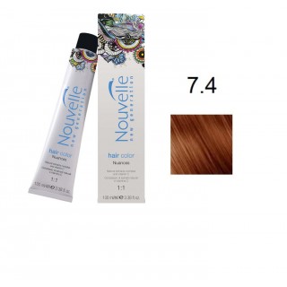 Фарба для волосся Nouvelle Hair Color 7.4 мідно-русявий 100 мл