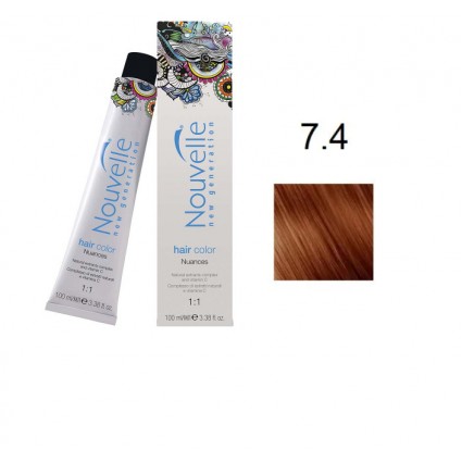 Фарба для волосся Nouvelle Hair Color 7.4 мідно-русявий 100 мл