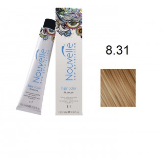 Фарба для волосся Nouvelle Hair Color 8.31 золотистий попелястий світло-русявий 100 мл