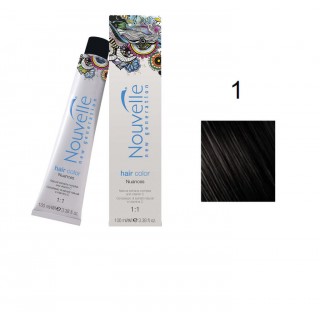 Фарба для волосся Nouvelle Hair Color 1 чорний 100 мл