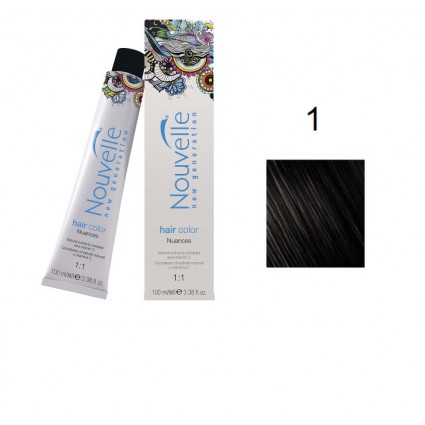 Фарба для волосся Nouvelle Hair Color 1 чорний 100 мл Фарба для волосся Nouvelle Hair Color 1 чорний 100 мл