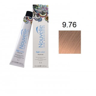 Фарба для волосся Nouvelle Hair Color 9.76 дуже світлий коричнево-червоний блондин 100 мл
