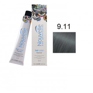 Фарба для волосся Nouvelle Hair Color 9.11 насичений дуже світлий блонд 100 мл