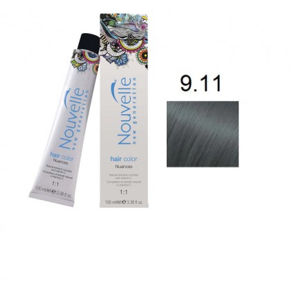 Фарба для волосся Nouvelle Hair Color 9.11 насичений дуже світлий блонд 100 мл