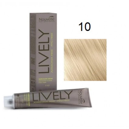 Крем-фарба для волосся безаміачна Nouvelle Lively Hair Color 10 Екстра блонд 100 мл