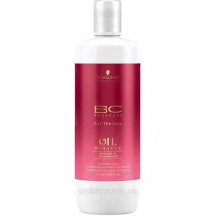 Шaмпyнь c мacлoм бpaзильcкoгo opexa Schwarzkopf Oil Miracle Brazilnut 1000 мл