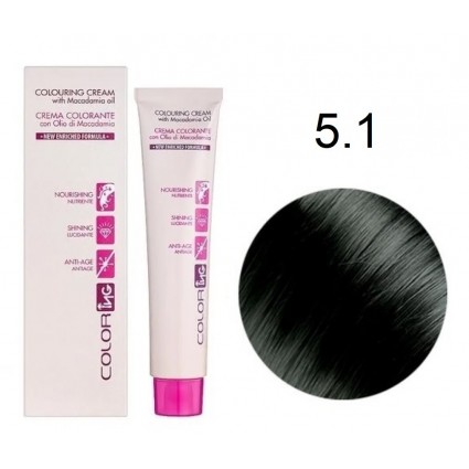 Крем-фарба для волосся Ing Professional Coloring Cream With Macadamia Oil 5.1 Світло-каштановий попелястий 60 мл Крем-фарба для волосся Ing Professional Coloring Cream With Macadamia Oil 5.1 Світло-каштановий попелястий 60 мл