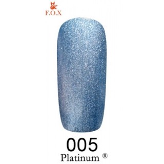 Гель-лак F.O.X gel-polish Platinum 005 блакитний 6 мл