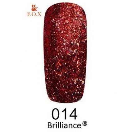 Гель-лак F.O.X gel-polish Brilliance 014 червоно-малиновий 6 мл