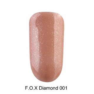 Гель-лак F.O.X gel-polish Diamond 001 бежевий з мікроблоском 6 мл
