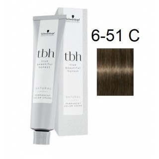 Перманентна фарба для волосся Schwarzkopf TBH Permanent 6-51 C Темний блондин попелястий фіолетовий 60 мл