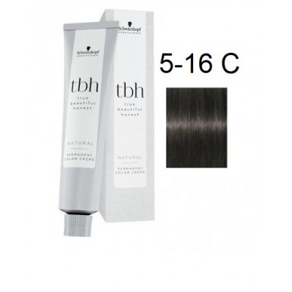 Перманентна фарба для волосся Schwarzkopf TBH Permanent 5-16 C Світло-коричневий попелястий шоколадний 60 мл Перманентна фарба для волосся Schwarzkopf TBH Permanent 5-16 C Світло-коричневий попелястий шоколадний 60 мл