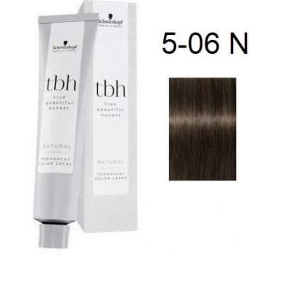 Перманентна фарба для волосся Schwarzkopf TBH Permanent 5-06 N Світло-коричневий натуральний шоколадний 60 мл